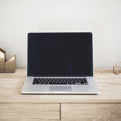 Laptop on desk